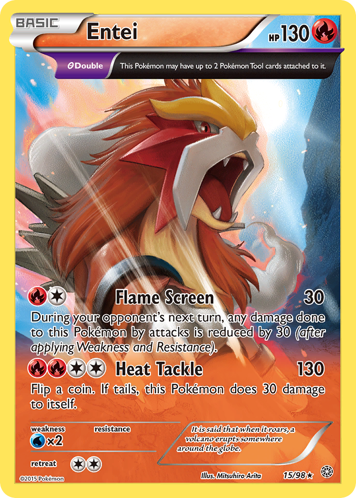[ENG][NM] Karta Pokemon Entei 15 - Ancient Origins