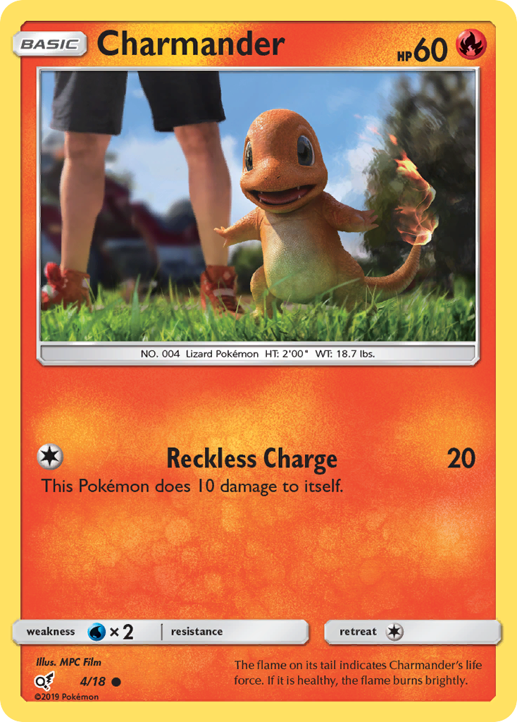 [ENG][NM] Karta Pokemon Charmander 4 - Detective Pikachu [Holo]