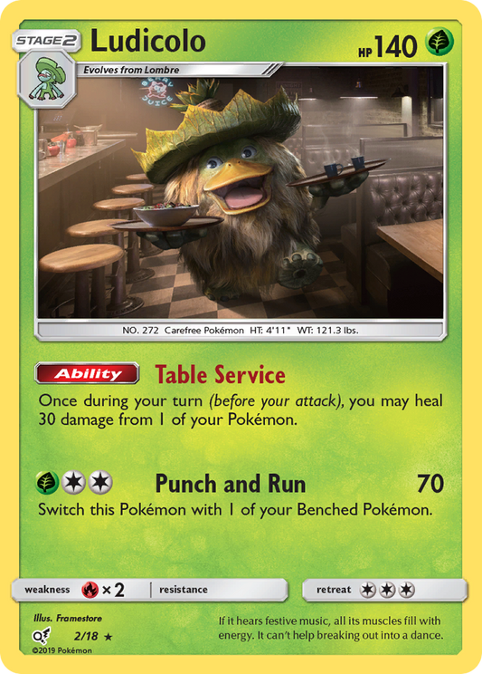 [ENG][NM] Karta Pokemon Ludicolo 2 - Detective Pikachu [Holo]