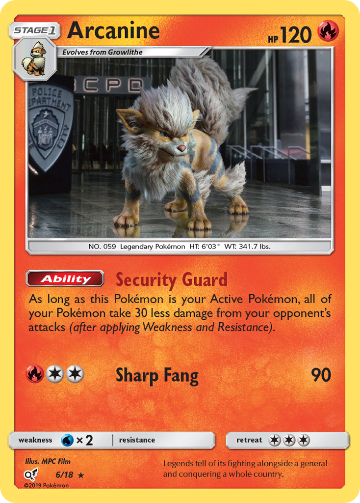 [ENG][NM] Karta Pokemon Arcanine 6 - Detective Pikachu