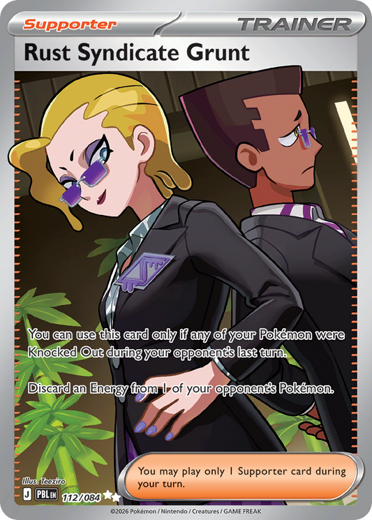 [ENG][NM] Karta Pokemon Rust Syndicate Grunt 112 - Pitch Black