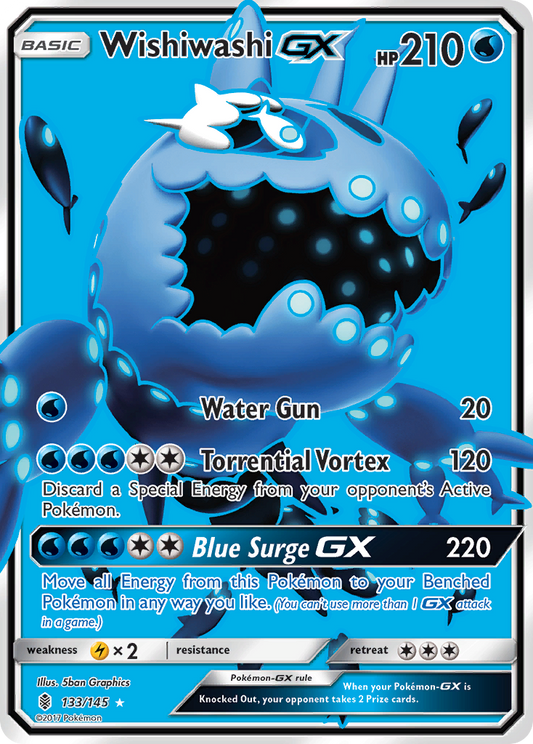 [ENG][NM] Karta Pokemon Wishiwashi GX 133 - Guardians Rising