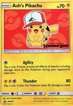 [ENG][NM] Karta Pokemon Ash's Pikachu 109 - SM Black Star Promos