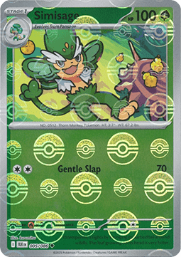 [ENG][NM] Karta Pokemon Simisage 005/086 - Black Bolt [Pokeball Reverse]