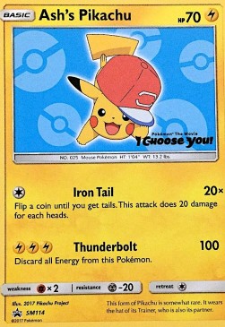 [ENG][NM] Karta Pokemon Ash's Pikachu 114 - SM Black Star Promos