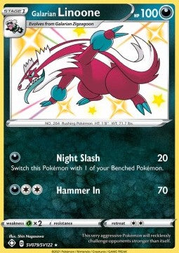 [ENG][NM] Karta Pokemon Galarian Linoone SV079 - Shining Fates