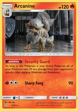 [ENG][NM] Karta Pokemon Arcanine 6 - Detective Pikachu [Holo]