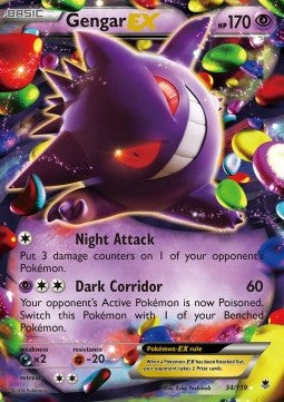 [ENG][NM] Karta Pokemon Gengar EX 34 - Phantom Forces