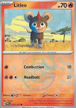 [ENG][NM] Karta Pokemon Litleo 015/131 - Prismatic Evolutions [Masterball Reverse]