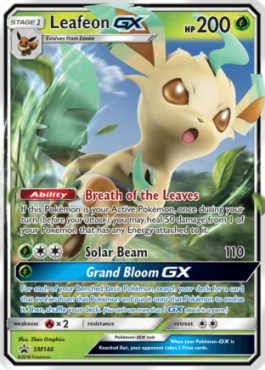 [ENG][NM] Karta Pokemon Leafeon GX SM146 - SM Black Star Promos