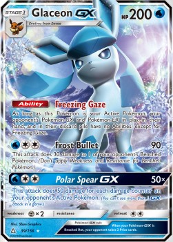 [ENG][NM] Karta Pokemon Glaceon GX 39 - Ultra Prism