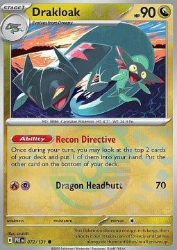 [ENG][NM] Karta Pokemon Drakloak 072/131 - Prismatic Evolutions [Masterball Reverse]