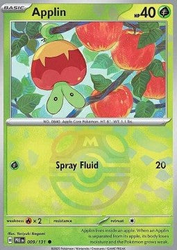 [ENG][NM] Karta Pokemon Applin 009/131 - Prismatic Evolutions [Masterball Reverse]