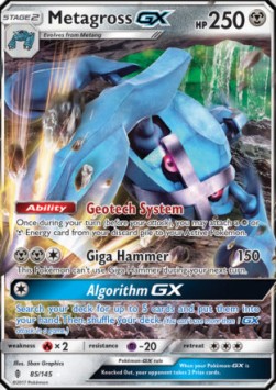 [ENG][NM] Karta Pokemon Metagross GX 85 - Guardians Rising