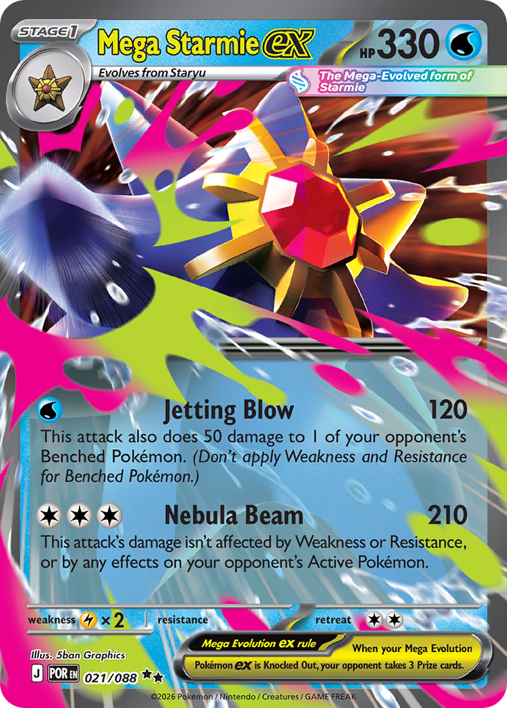 [ENG][NM] Karta Pokemon Mega Starmie ex 021/088 - Perfect Order