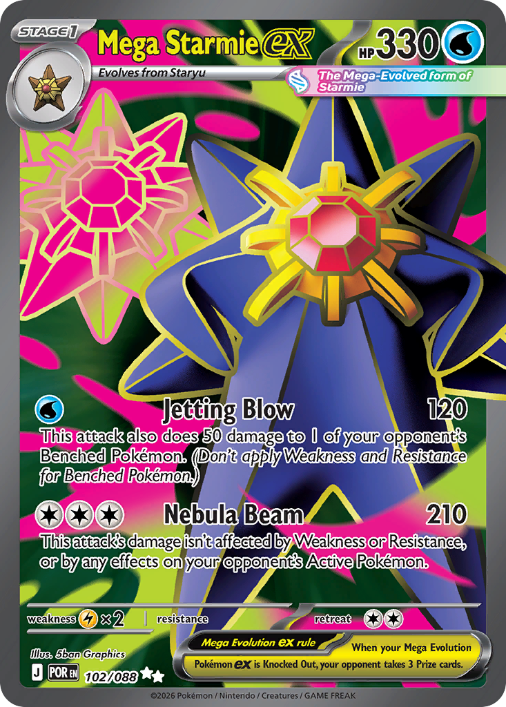 [ENG][NM] Karta Pokemon Mega Starmie ex 102/088 - Perfect Order