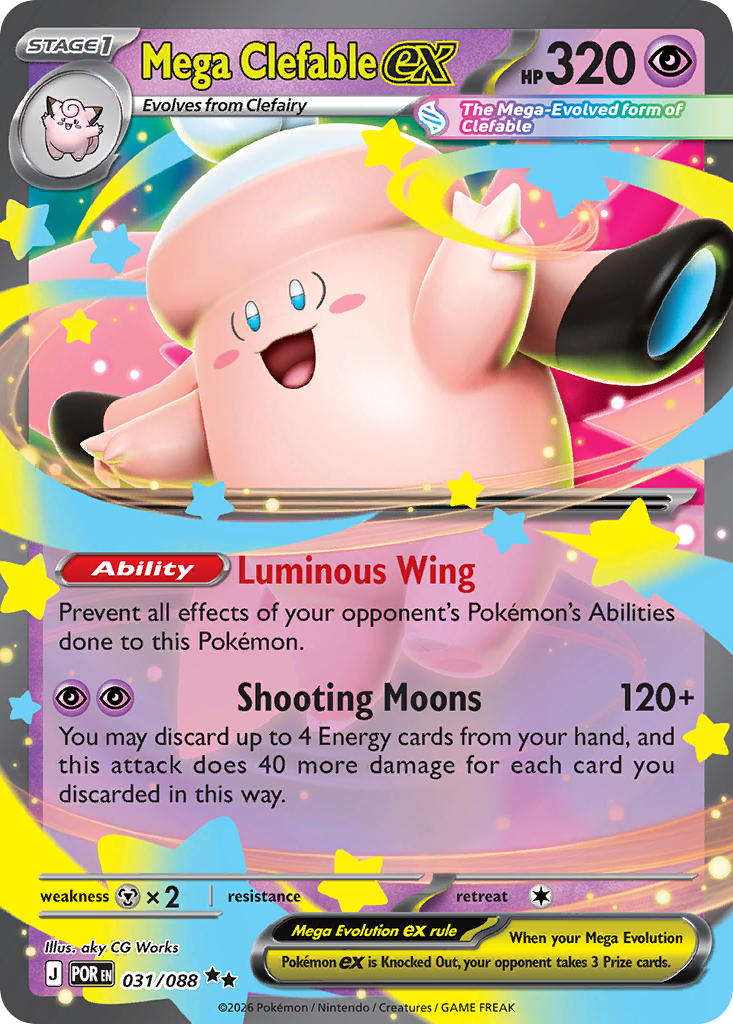 [ENG][NM] Karta Pokemon Mega Clefable ex 031/088 - Perfect Order