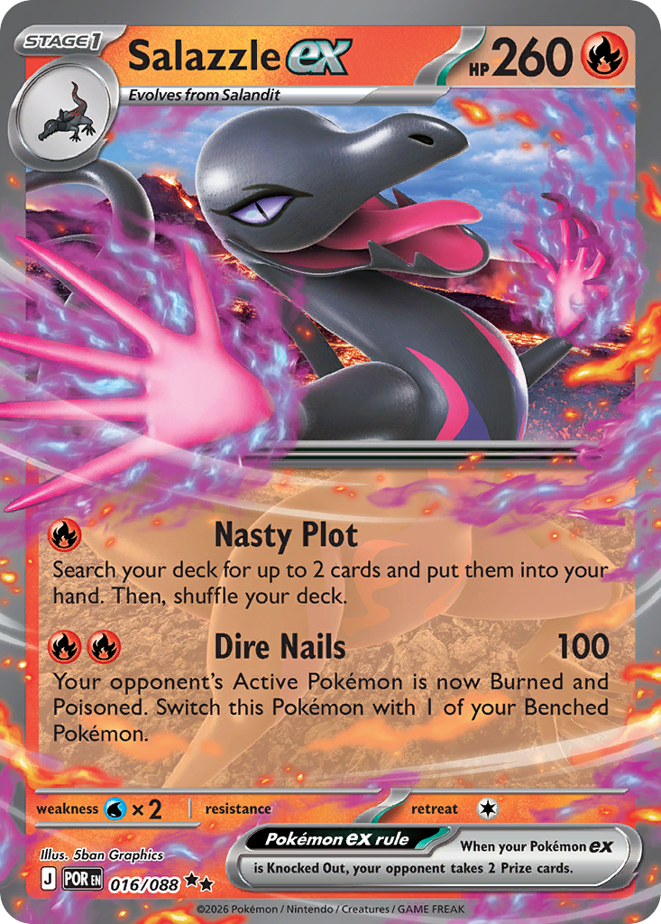 [ENG][NM] Karta Pokemon Salazzle ex 016/088 - Perfect Order