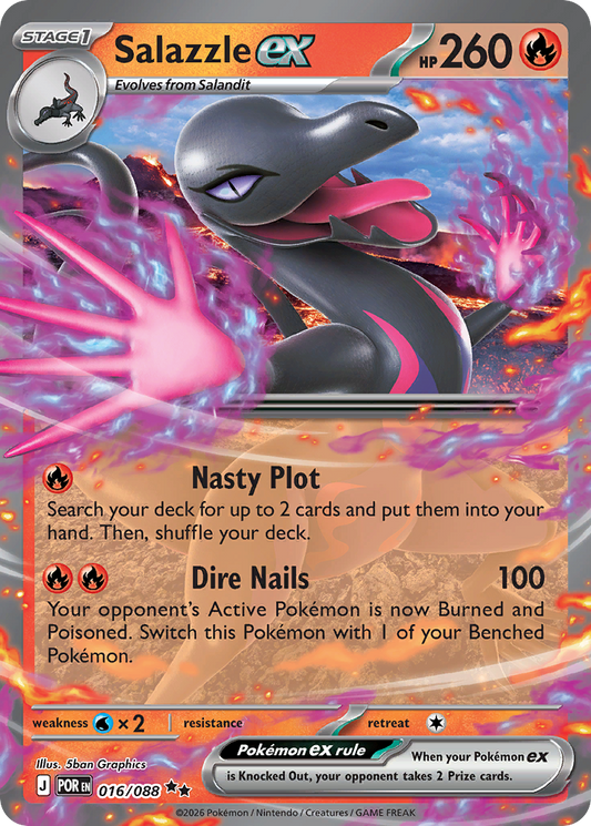 [ENG][NM] Karta Pokemon Salazzle ex 016/088 - Perfect Order