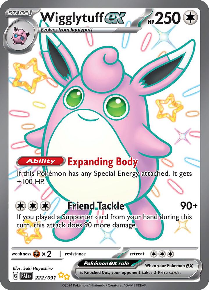 [ENG][NM] Karta Pokemon Wigglytuff ex 222/091 - Paldean Fates