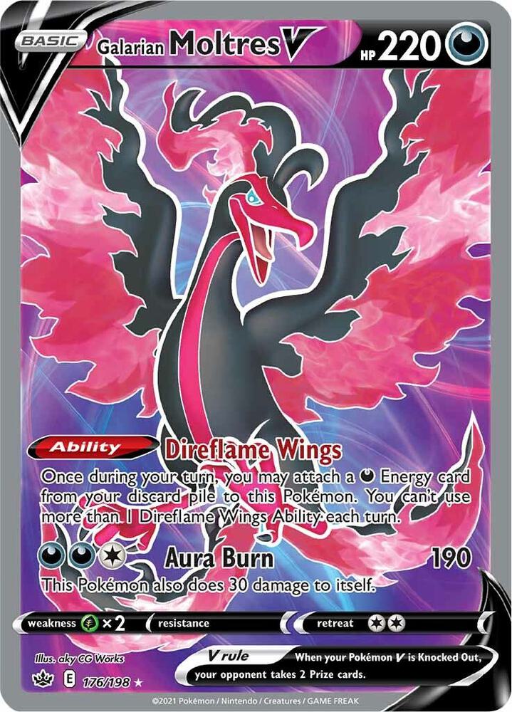 [ENG][NM] Karta Pokemon Galarian Moltres V 176/198 - Chilling Reign