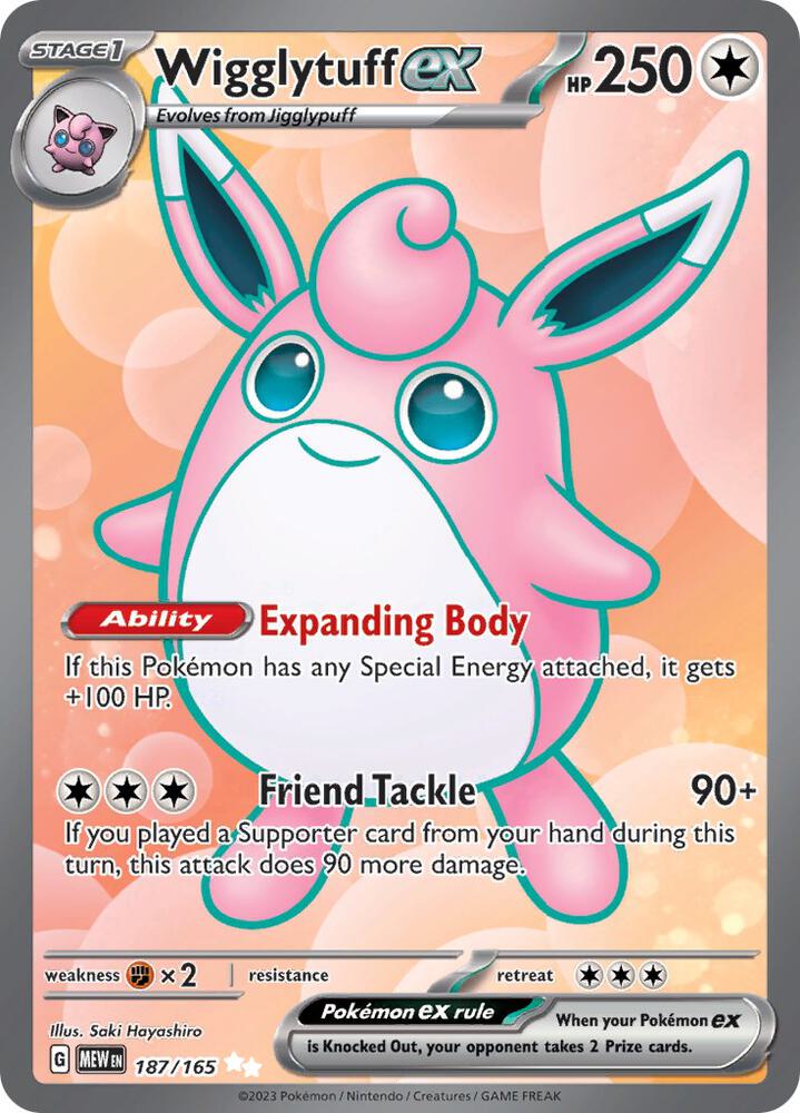 [ENG][NM] Karta Pokemon Wigglytuff ex 187/165 - 151