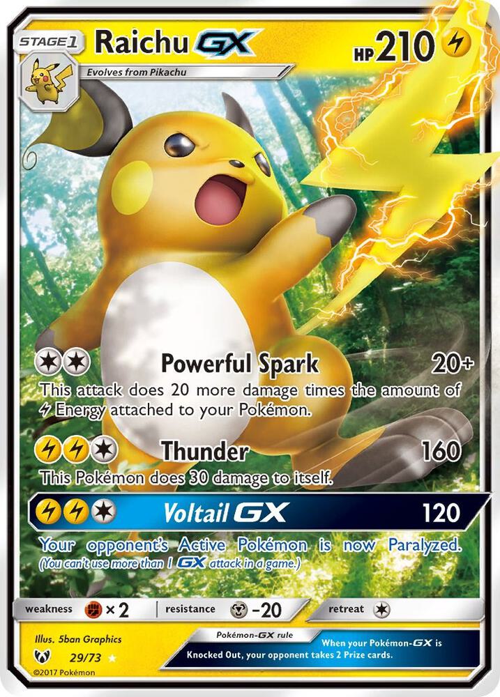 [ENG][NM] Karta Pokemon Raichu GX 29 - Shining Legends