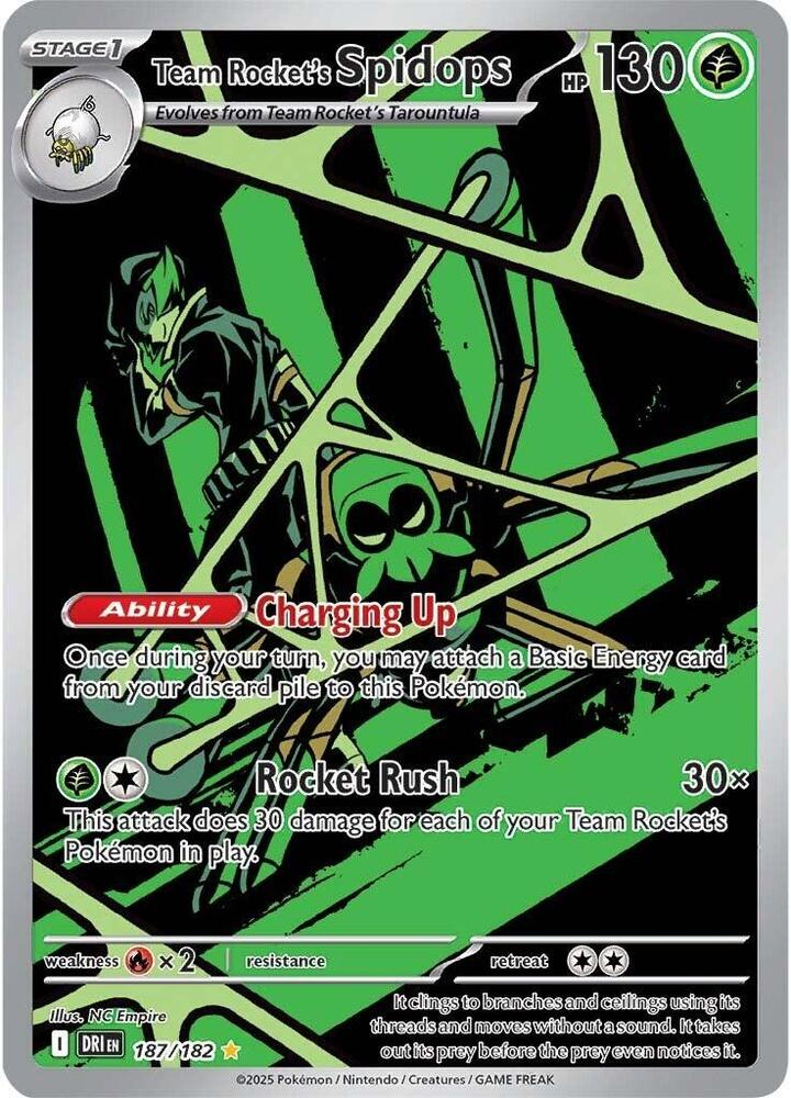[GER][NM] Karta Pokemon Team Rocket's Spidops 187/182 - SV10: Destined Rivals
