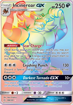 [ENG][NM] Karta Pokemon Incineroar GX 188 - Team Up
