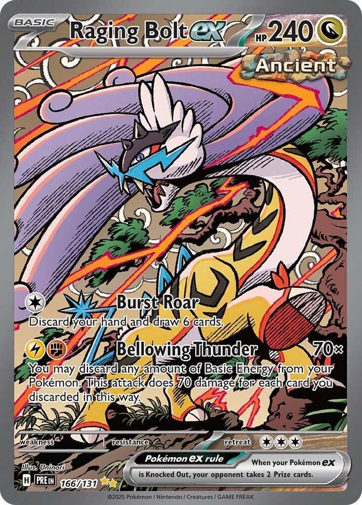 [ENG][NM] Karta Pokemon Raging Bolt ex 166/131 - Prismatic Evolutions