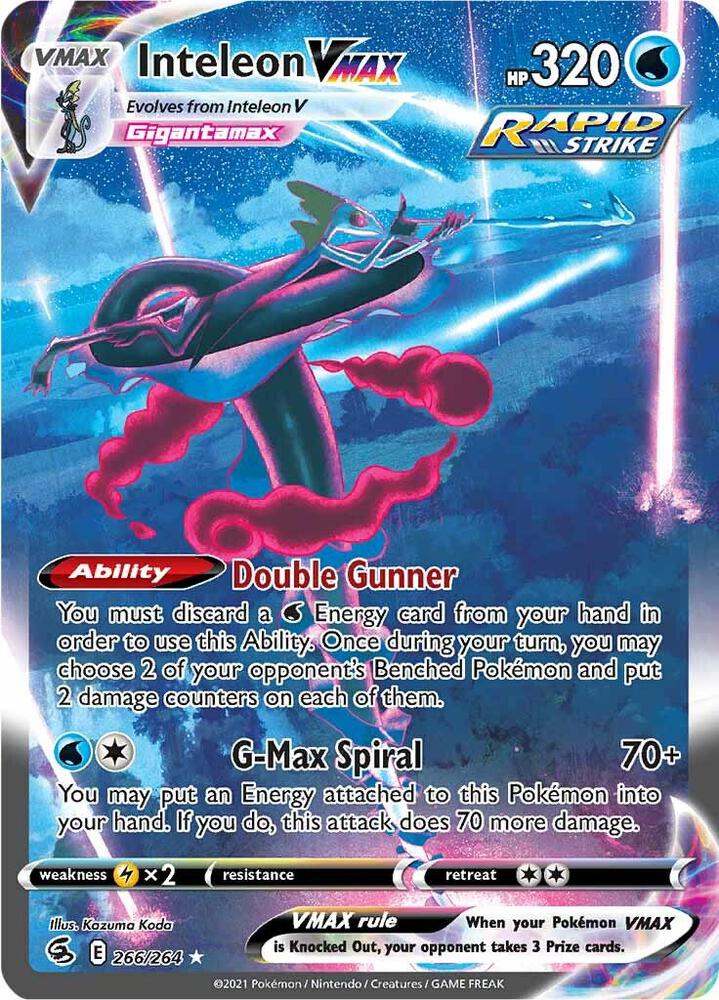 [ENG][NM] Karta Pokemon Inteleon VMAX 266 - Fusion Strike