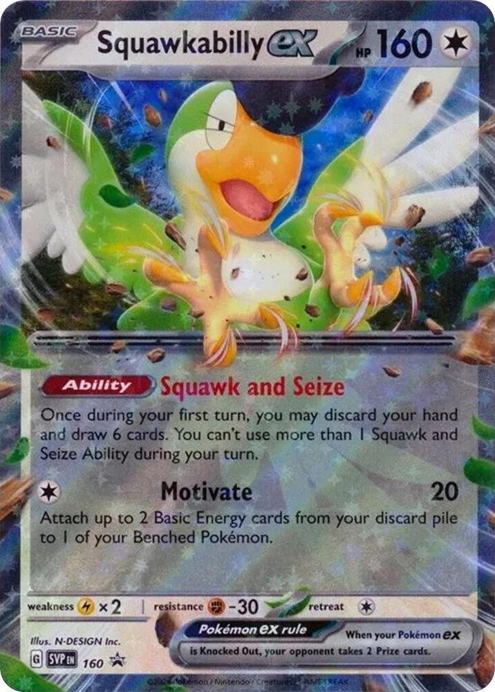 [ENG][NM] Karta Pokemon Squawkabilly ex 160 - SVP Black Star Promos