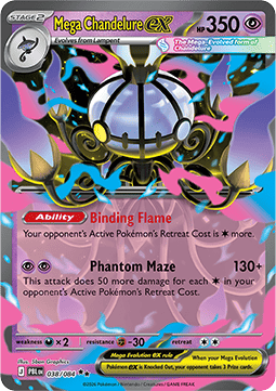 [ENG][NM] Karta Pokemon Mega Chandelure ex 038/084 - Pitch Black