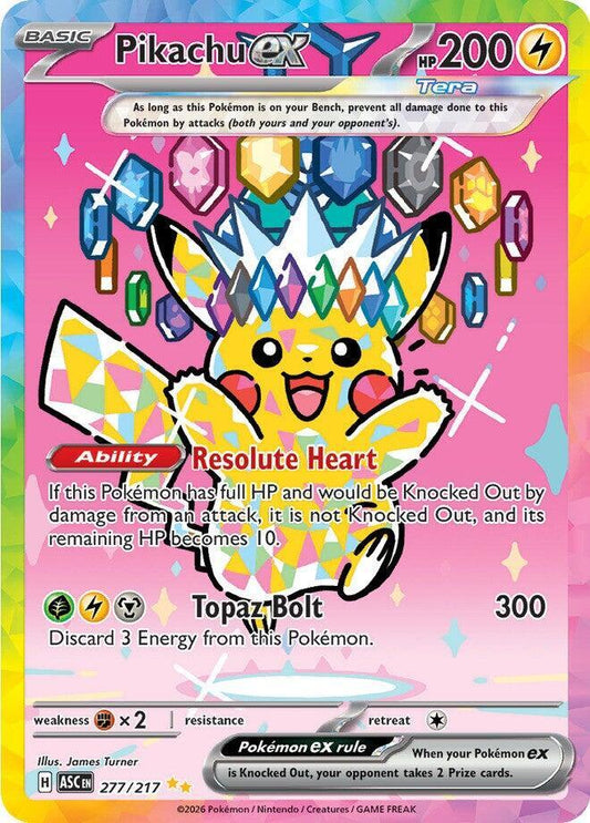 [ENG][NM] Karta Pokemon Pikachu ex 277/217 - Ascended Heroes