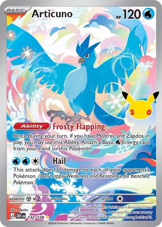 [ENG][NM] Karta Pokemon Articuno 132 - 30th Celebration