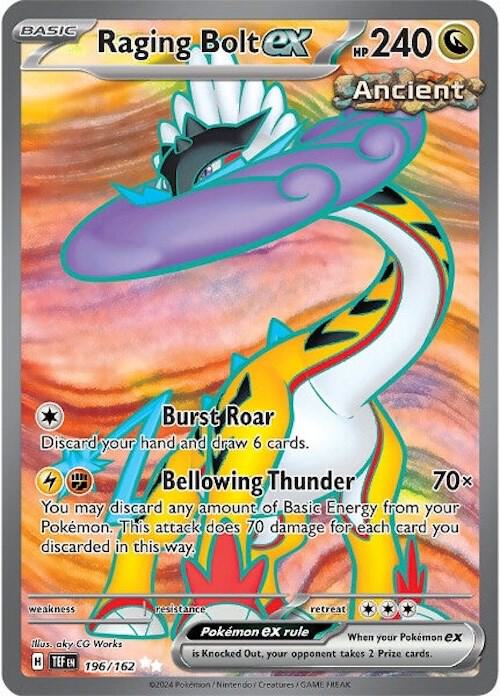 [ENG][NM] Karta Pokemon Raging Bolt ex 196/162 - Temporal Forces