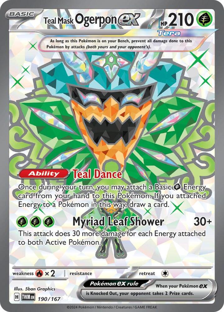 [ENG][NM] Karta Pokemon Teal Mask Ogerpon ex 190/167 - Twilight Masquerade