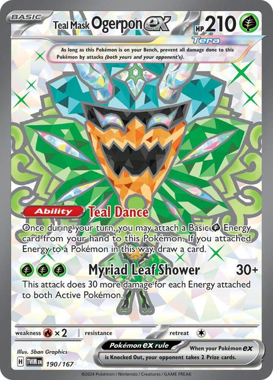 [ENG][NM] Karta Pokemon Teal Mask Ogerpon ex 190/167 - Twilight Masquerade