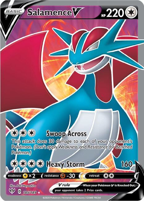 [ENG][NM] Karta Pokemon Salamence V 185 - Darkness Ablaze