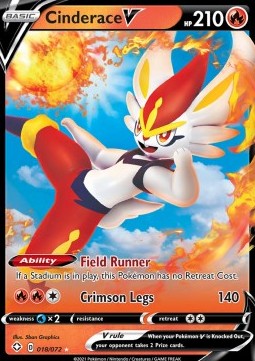 [ENG][NM] Karta Pokemon Cinderace V 018/072 - Shining Fates