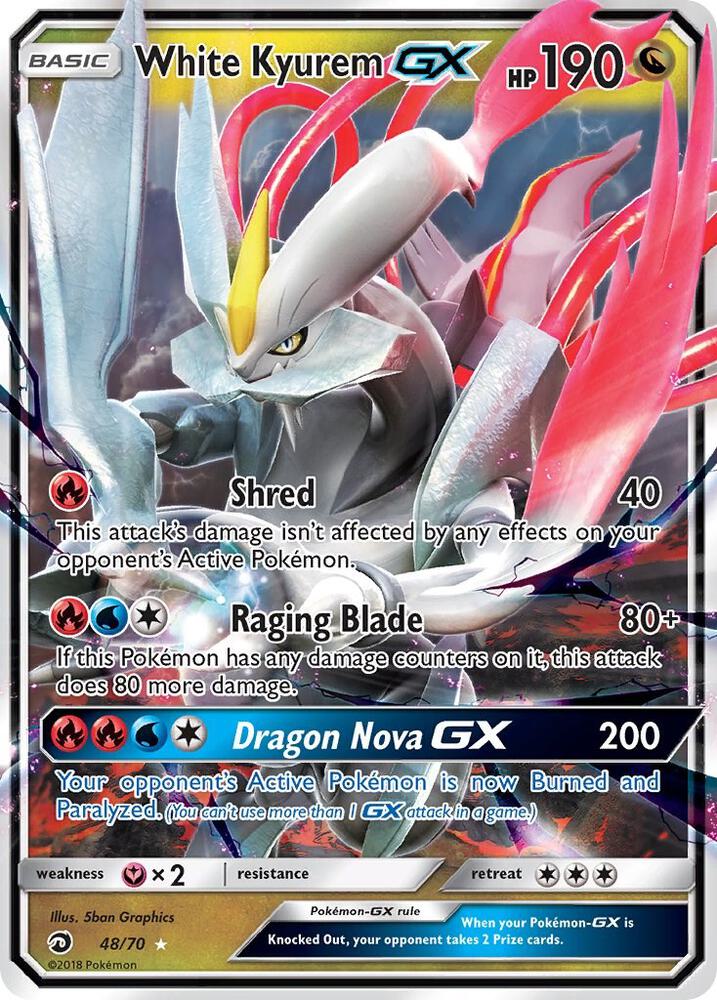 [ENG][NM] Karta Pokemon White Kyurem GX 48 - Dragon Majesty