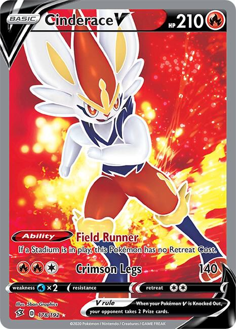 [ENG][NM] Karta Pokemon Cinderace V 178 - Rebel Clash