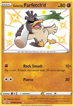 [ENG][NM] Karta Pokemon Galarian Farfetch'd SV63 - Shining Fates