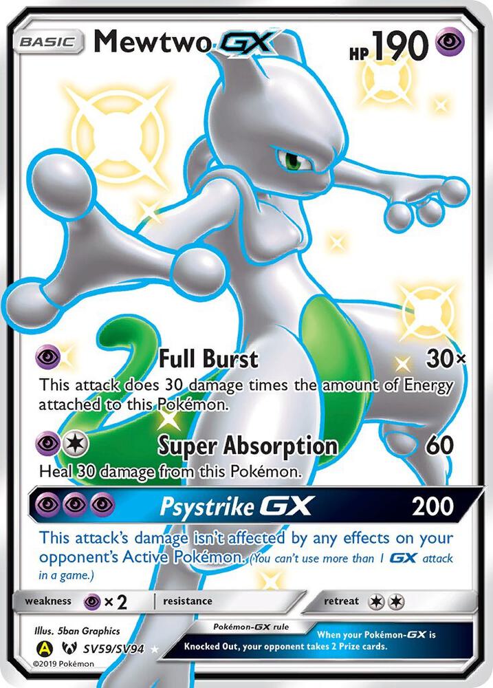 [ENG][NM] Karta Pokemon Mewtwo GX SV59 - Hidden Fates: Shiny Vault