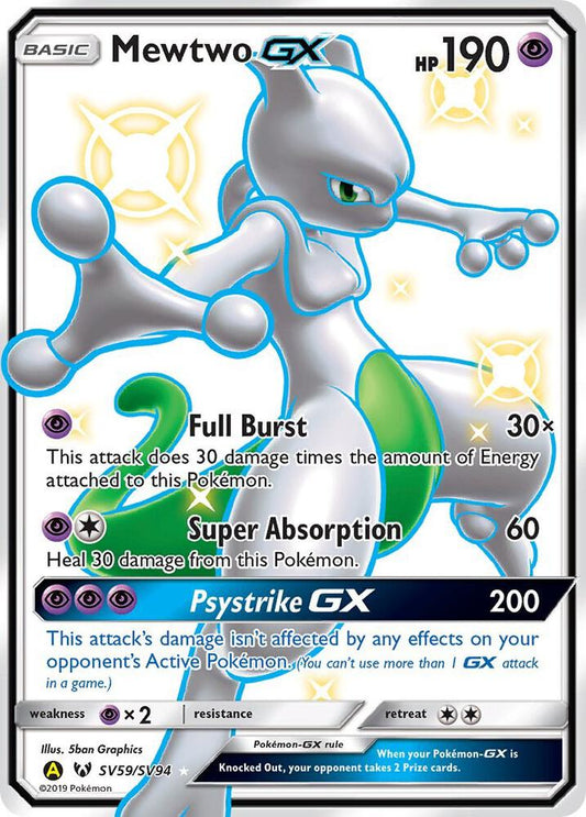 [ENG][NM] Karta Pokemon Mewtwo GX SV59 - Hidden Fates: Shiny Vault