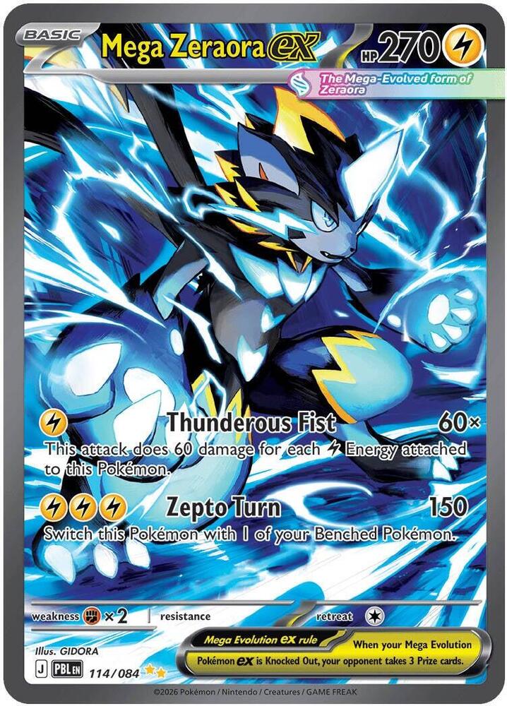 [ENG][NM] Karta Pokemon Mega Zeraora ex 114/084 - Pitch Black