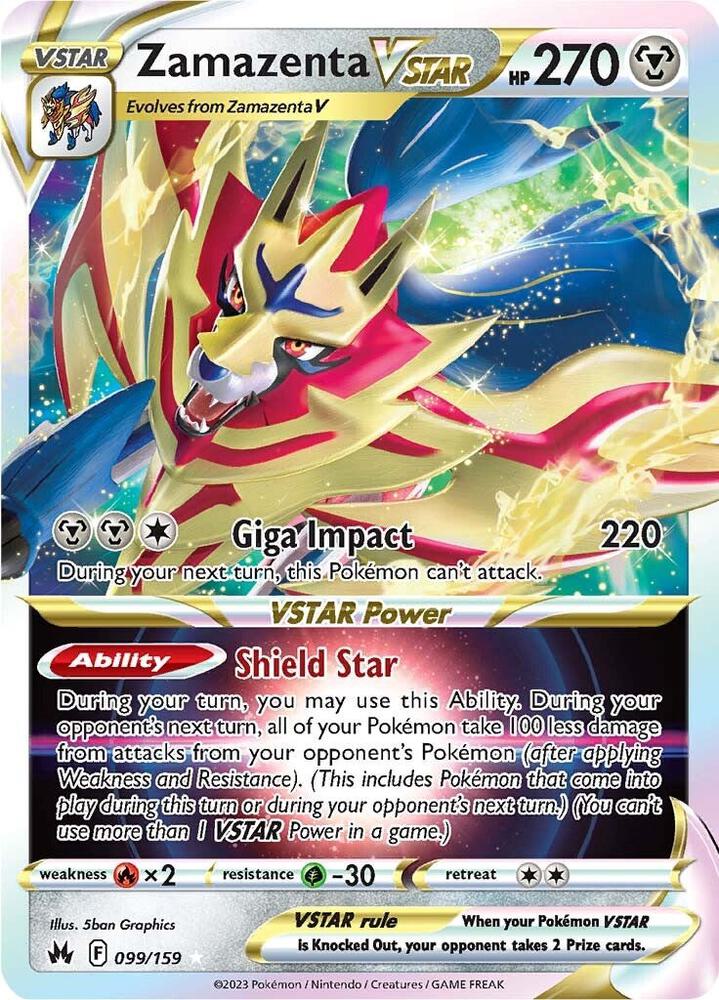 [ENG][NM] Karta Pokemon Zamazenta VSTAR 099/159 - Crown Zenith