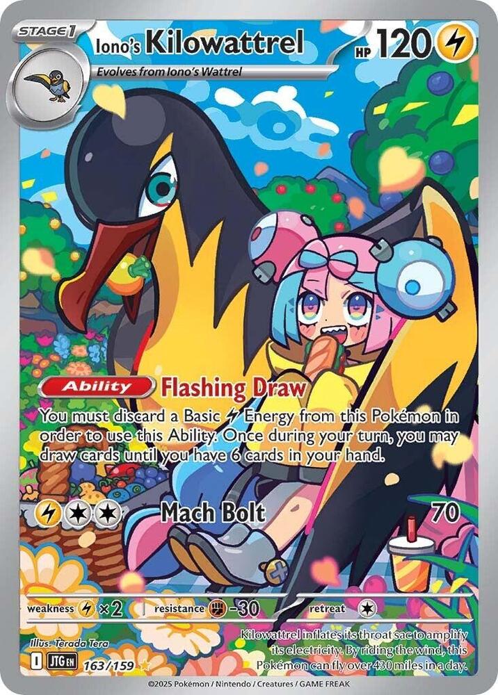 [ENG][NM] Karta Pokemon Iono's Kilowattrel 163/159 - Journey Together