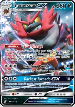 [ENG][NM] Karta Pokemon Incineroar GX 97 - Team Up
