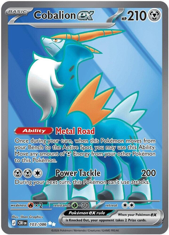 [ENG][NM] Karta Pokemon Cobalion ex 103/086 - Chaos Rising
